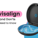 Infographic listing dos and don'ts for patients wearing Invisalign clear aligners